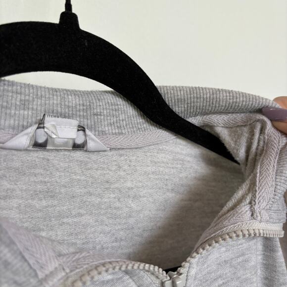 Three Dots Gray Tennis Sweatshirt Lightweight Golf Pullover Quarter Zip Small - Picture 6 of 9